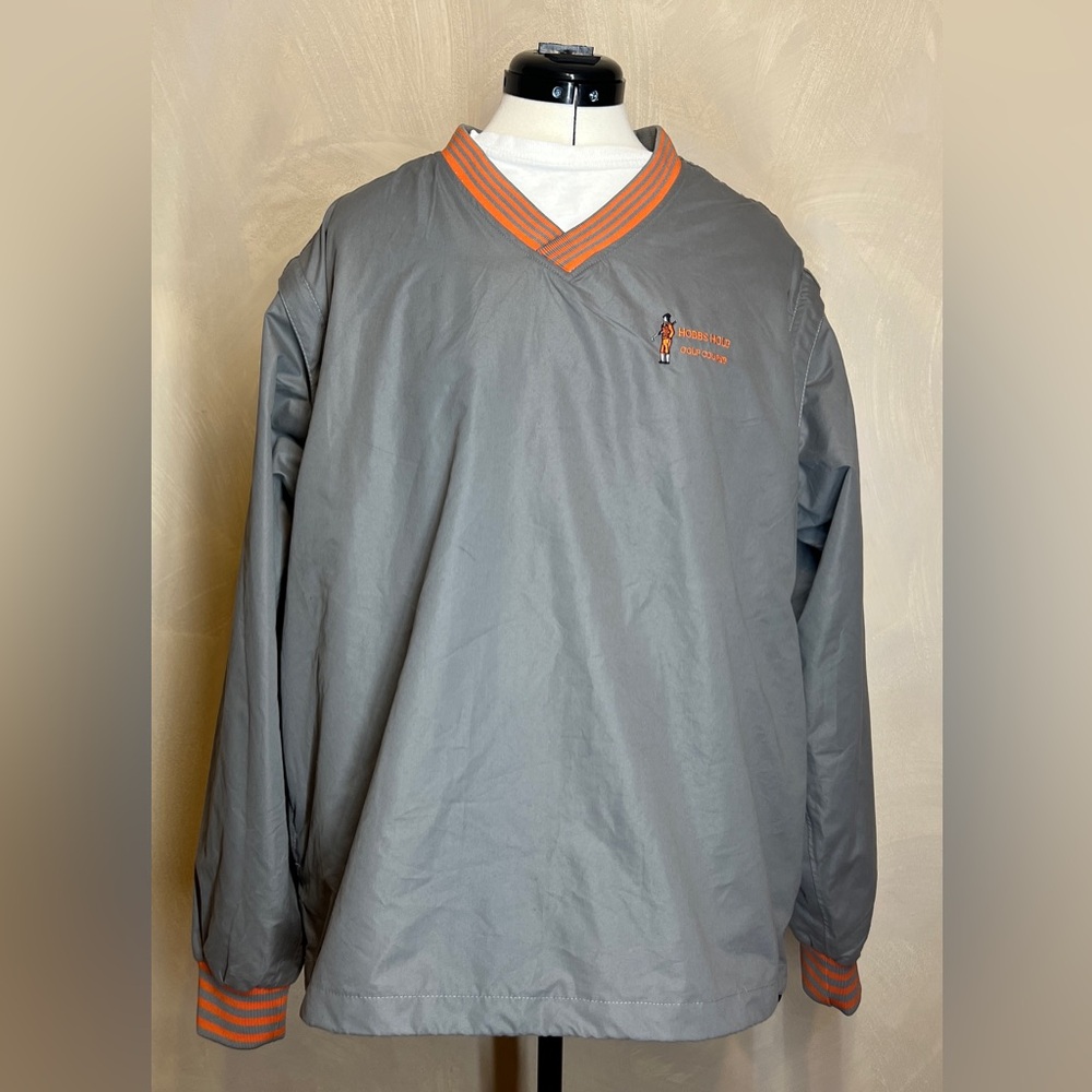 The Weather Co Men Pullover V-Neck Zip-Off Sleeves Lined Golf Windshirt|Size:M